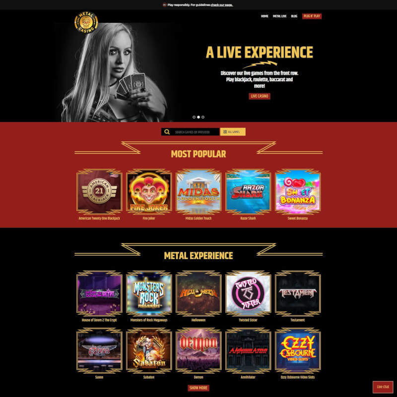 Metal Casino screenshot 1