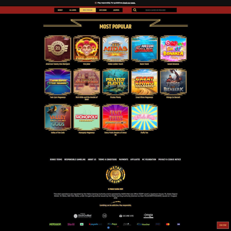 Metal Casino screenshot 2