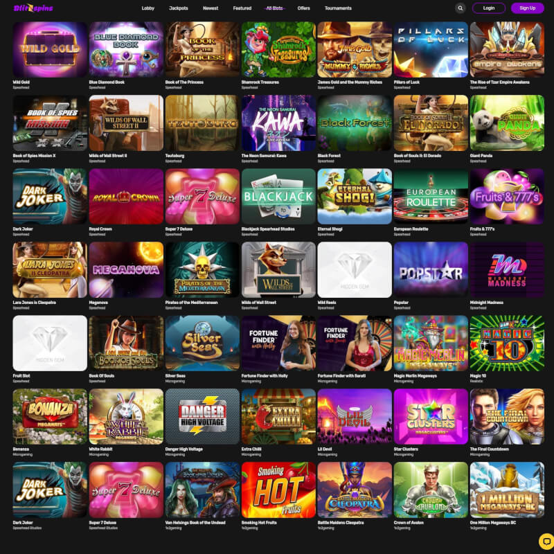 Blitzspins Casino screenshot 2