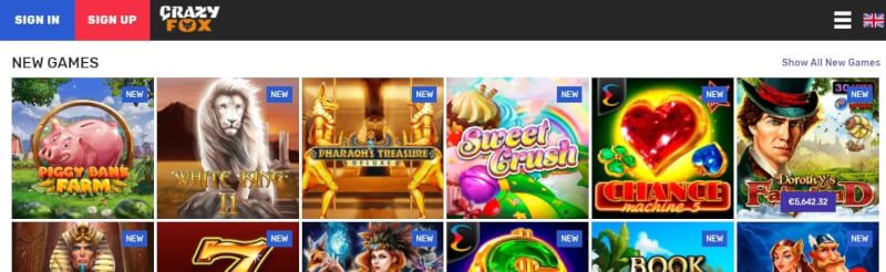 crazyfox casino website offers casino games, ilk depozit bonusu və yeni oyunçular üçün təkliflər-loqosu