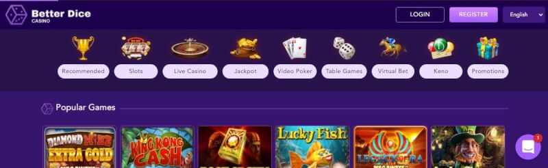 better dice website provides casino games, ilk depozit əlavə və yeni oyunçular üçün promosyonlar-loqosu