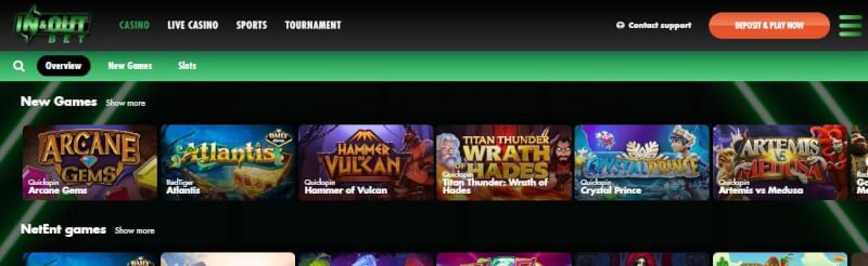 in and out wager casino website offers gambling games and offers, no-cost spins for new players-logo