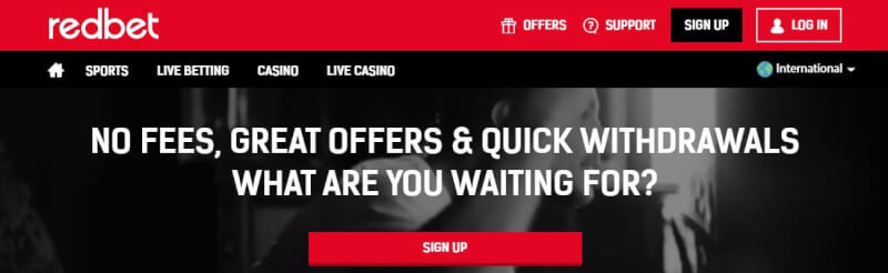 redbet casino homepage offers casino games, first deposit bonus and promotions for new players-logo