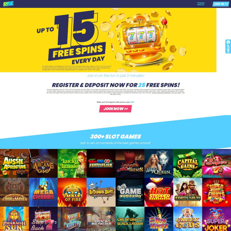 Rise Casino screenshot 1