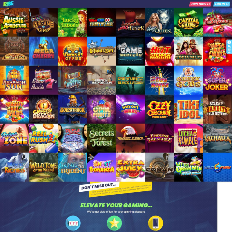 Rise Casino screenshot 2
