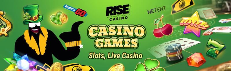 rise casino offers various gambling games like slots, blackjack kimi real vaxt qumar oyunları, bakkara və rulet-loqosu