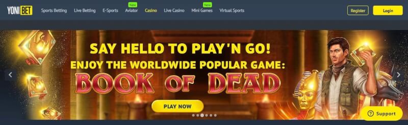 yonibet casino homepage offers gambling games, ilk depozit bonusu və yeni oyunçular üçün kampaniyalar-loqosu