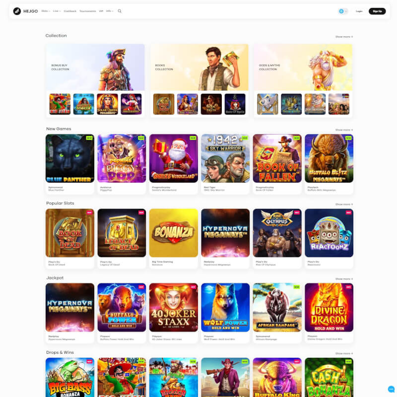 Hejgo Casino screenshot 2