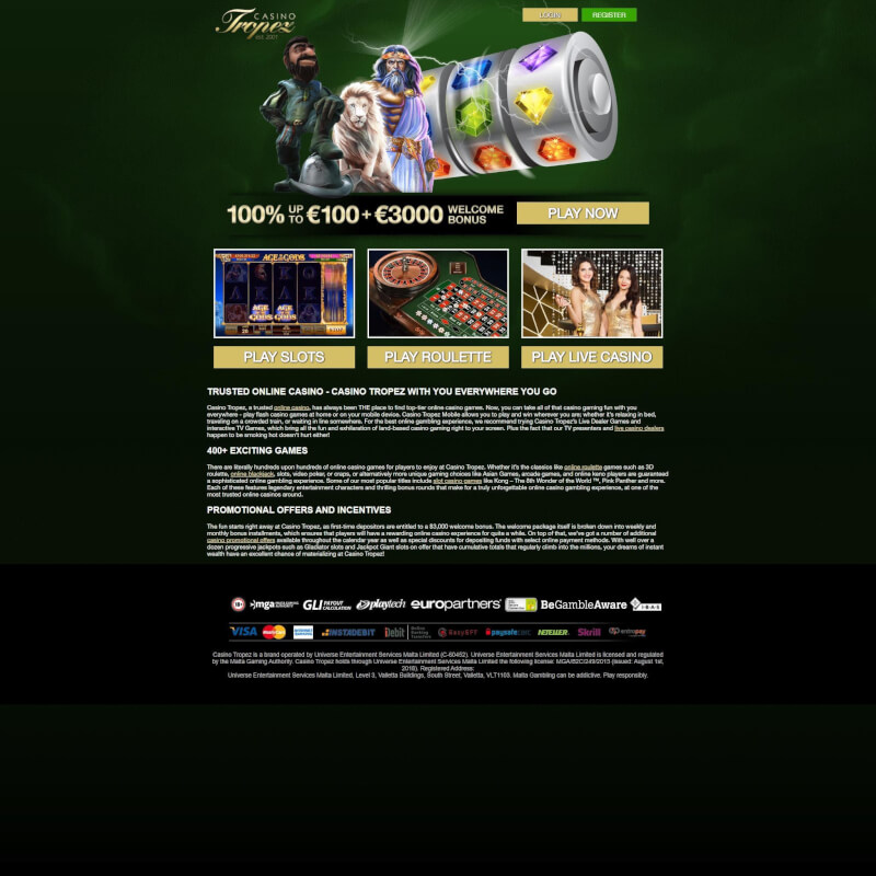 Casino Tropez screenshot 1
