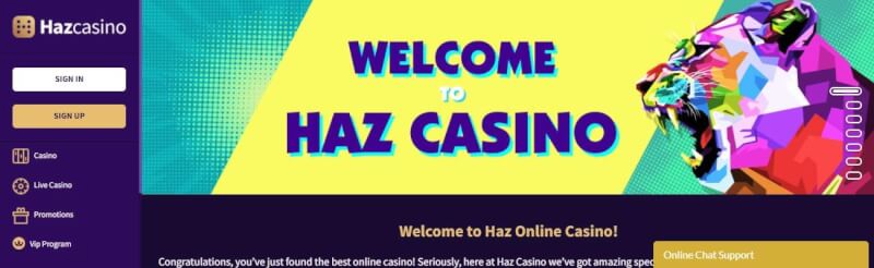 haz casino website provides gambling games, very first deposit bonus and campaigns for brand new players-logo