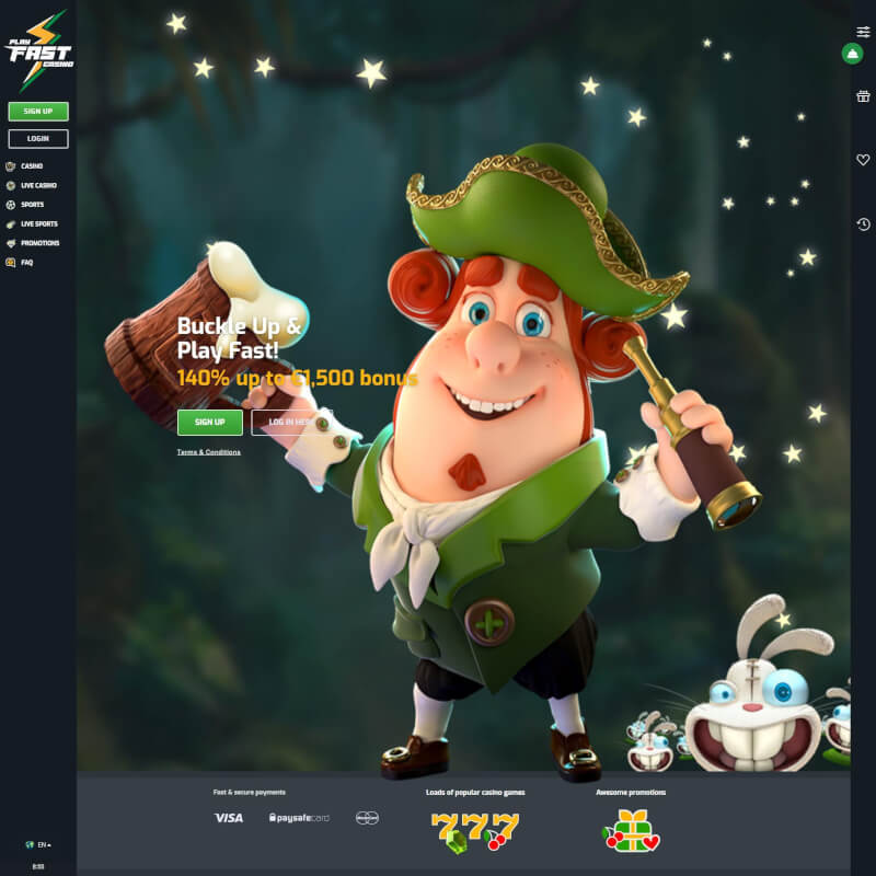Playfast Casino screenshot 1