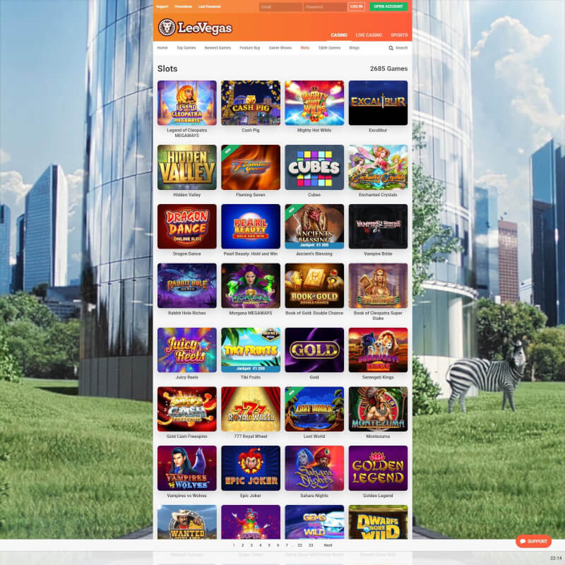 LeoVegas screenshot 2