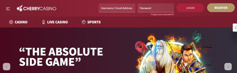 cherry casino website offers casino games, ilk depozit bonusu və yeni oyunçular üçün promosyonlar-loqosu