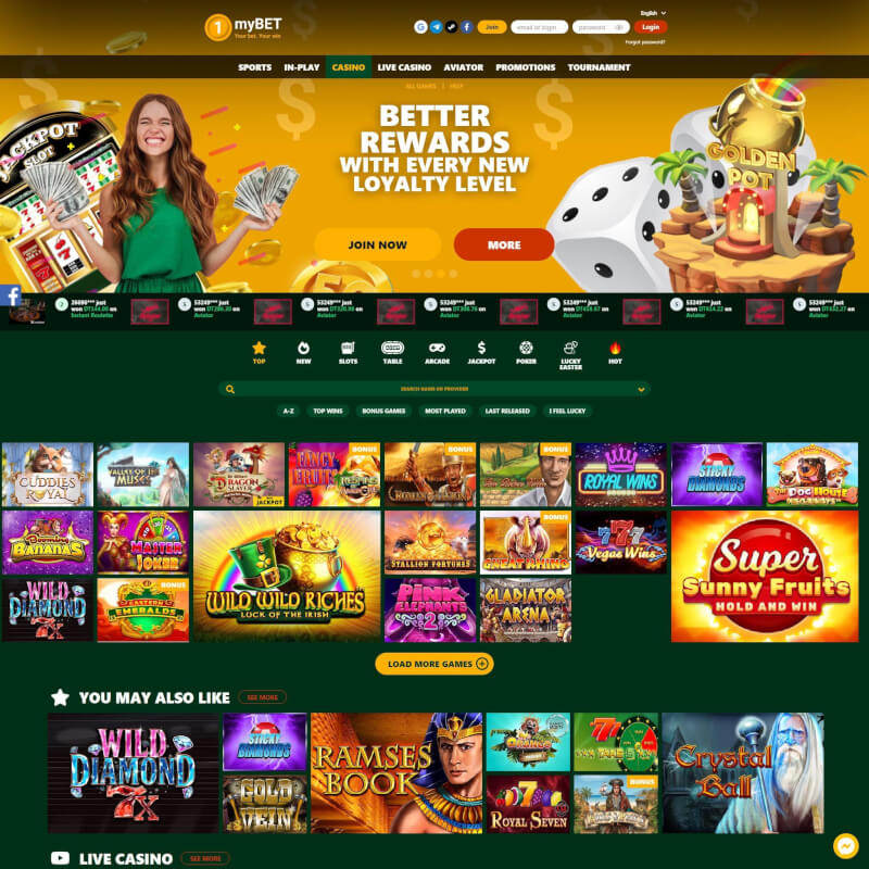 1mybet Casino screenshot 1