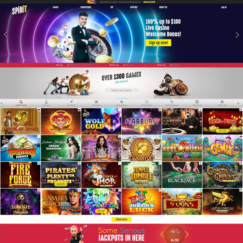 SpinIt Casino screenshot 1