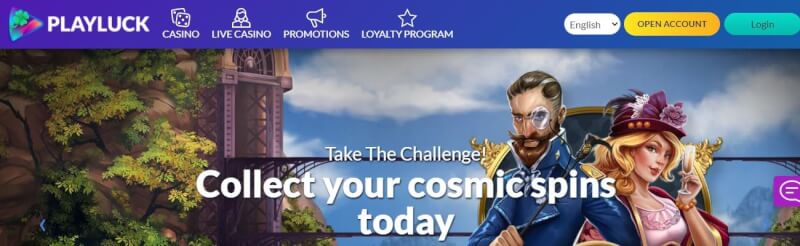 playluck casino website offers gambling games, ilk depozit bonusu və yeni oyunçular üçün təkliflər-loqosu