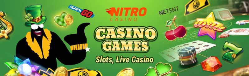 nitro casino offers various gambling games like slot machines, blackjack kimi real vaxt kazino oyunları, bakkara və rulet-loqosu