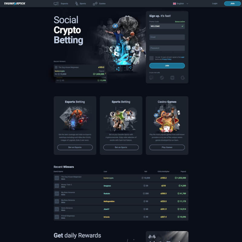 Thunderpick Casino screenshot 1