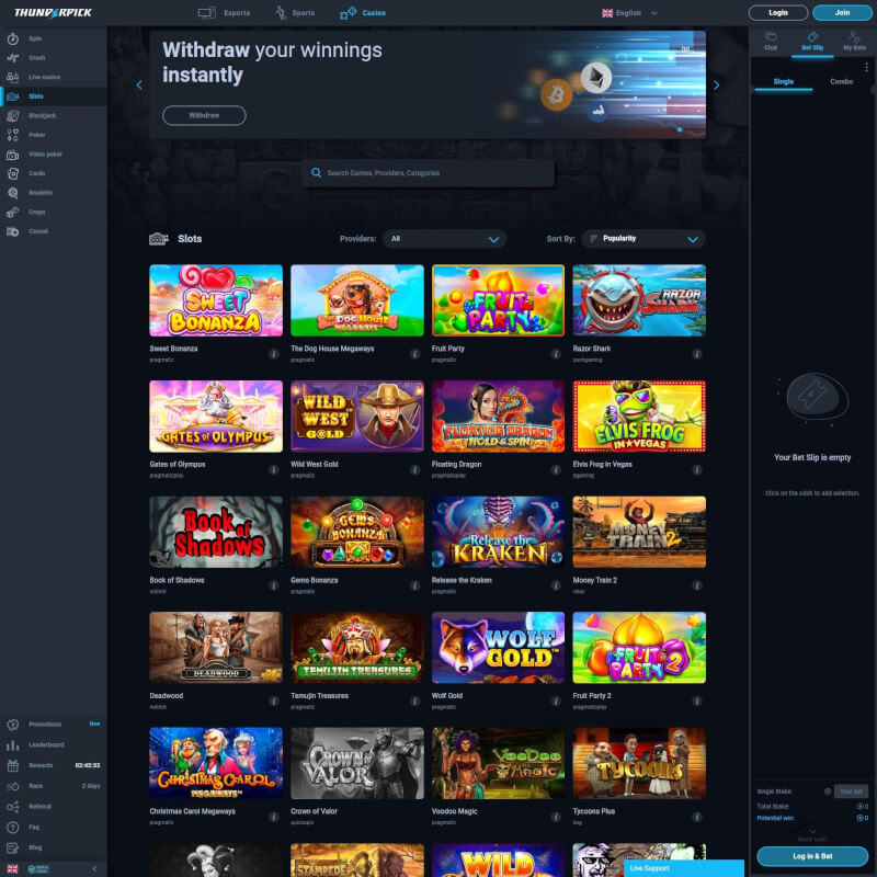 Thunderpick Casino screenshot 2