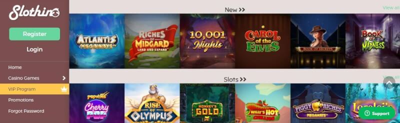 slothino homepage provides casino games and campaigns for new players-logo