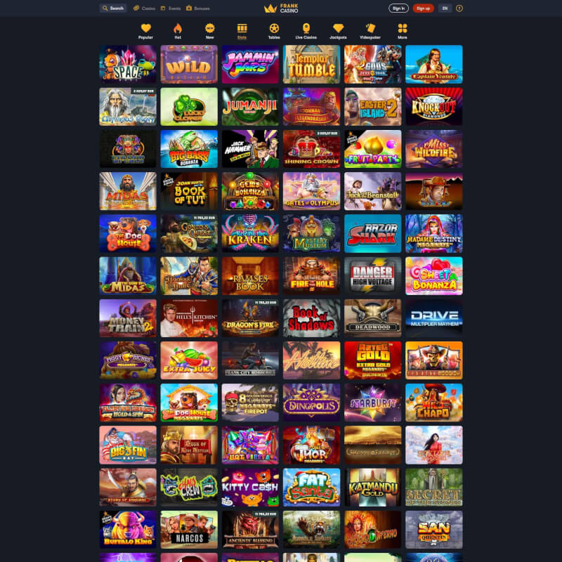 Frank Casino screenshot 2