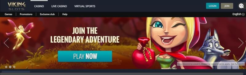 viking slots homepage offers gambling games, yeni oyunçular üçün ilk depozit bonusu və promosyonlar-loqosu