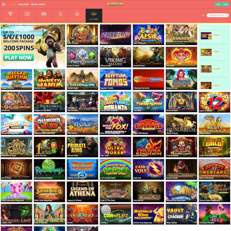 Slotanza Casino screenshot 2