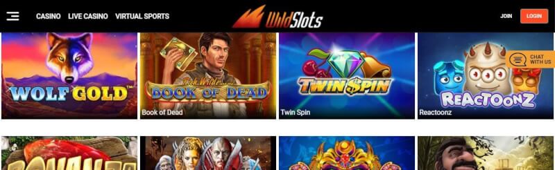wildslots website offers gambling games, çox ilk depozit əlavə və yeni oyunçular üçün təkliflər-loqosu
