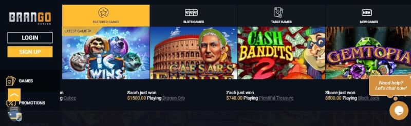 brango casino homepage provides gambling games and offers for new players-logo