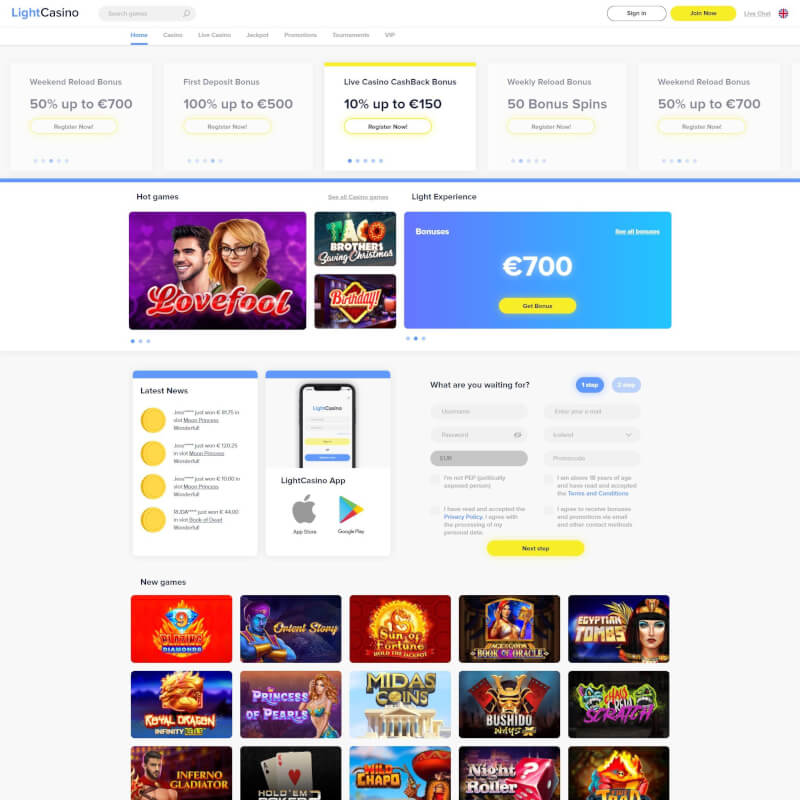 Light Casino screenshot 1 Light Casino screenshot 1