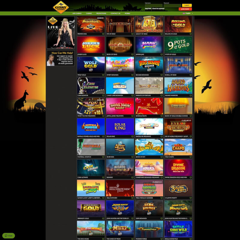 GDay Casino screenshot 2