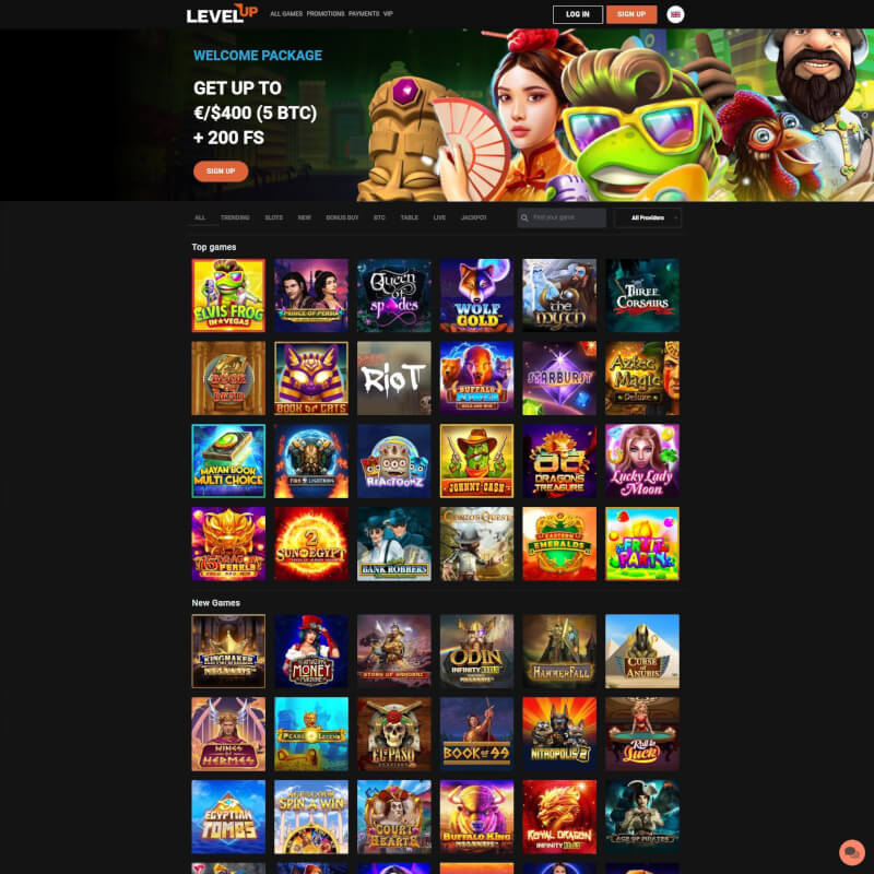 LevelUp Casino screenshot 1