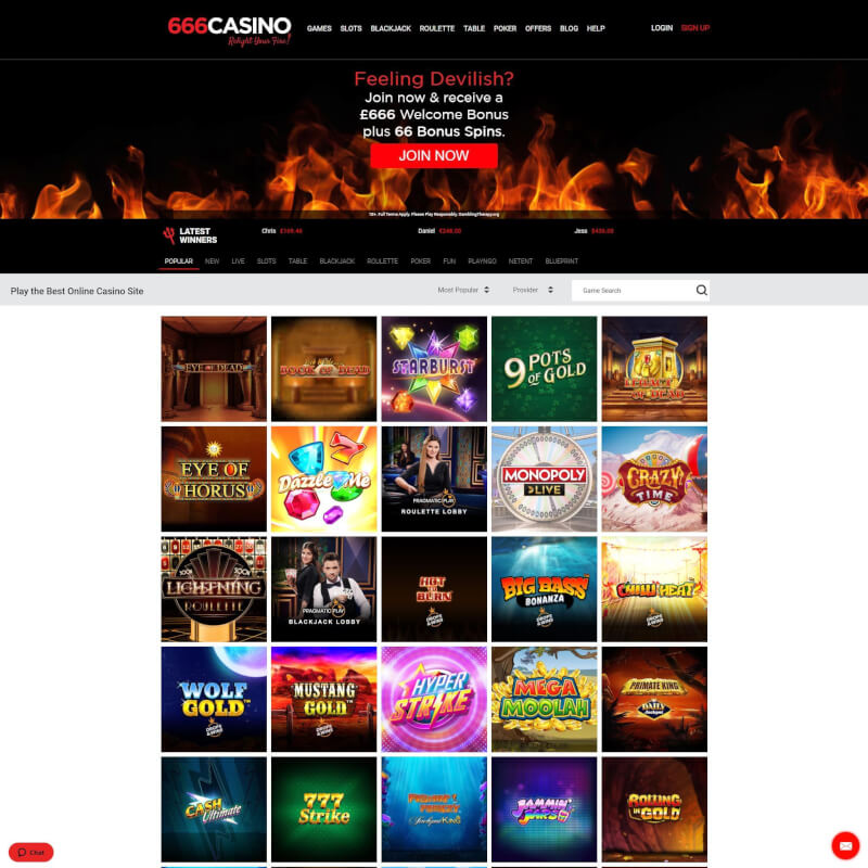 666 Casino ekran görüntüsü 1