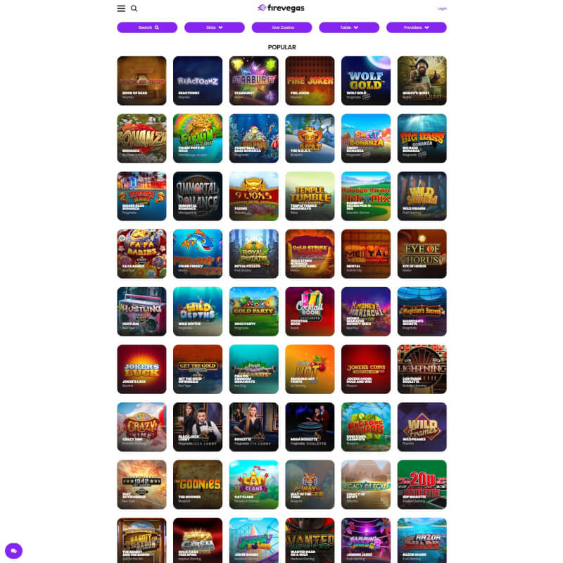 FireVegas Casino screenshot 2