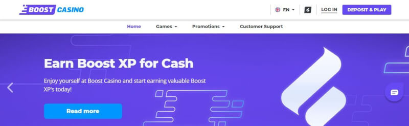 No enrollment, immediate deposits, and a catalogue of countless exciting games to select from. play at Boost Casino online-logo