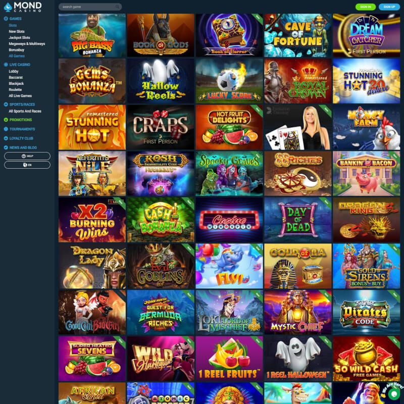 Mond Casino screenshot 2