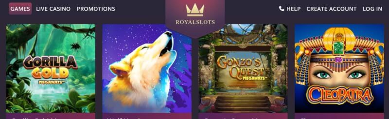 royal slots website provides gambling games, ilk depozit əlavə və yeni oyunçular üçün promosyonlar-loqosu