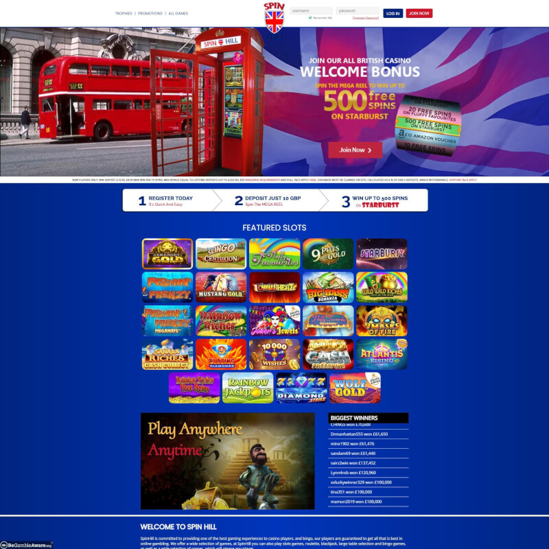 SpinHill Casino screenshot 1