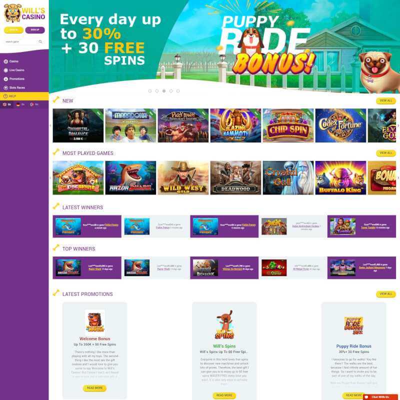 Wills Casino screenshot 1