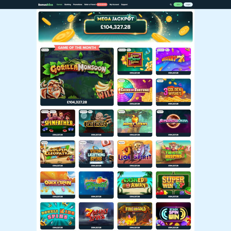 incentive Boss Casino screenshot 2
