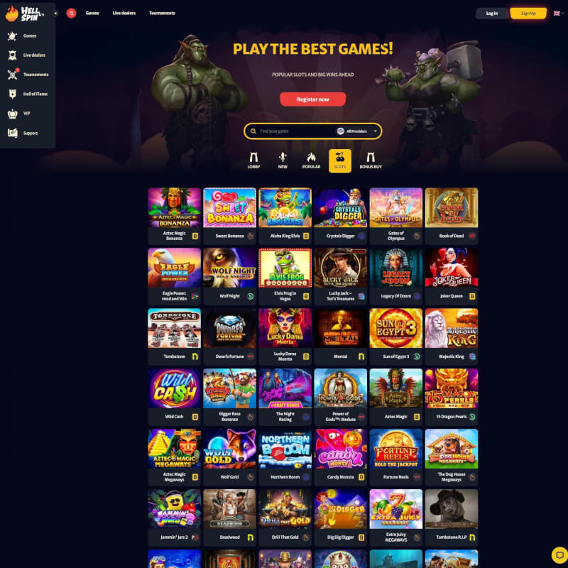 HellSpin Casino screenshot 2
