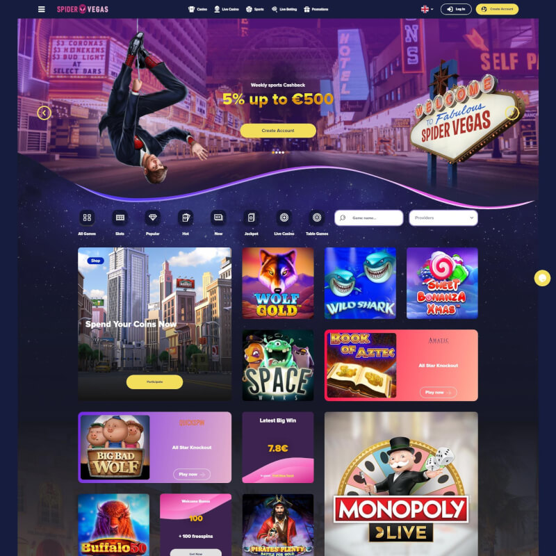 Spider Las vegas Casino screenshot 1