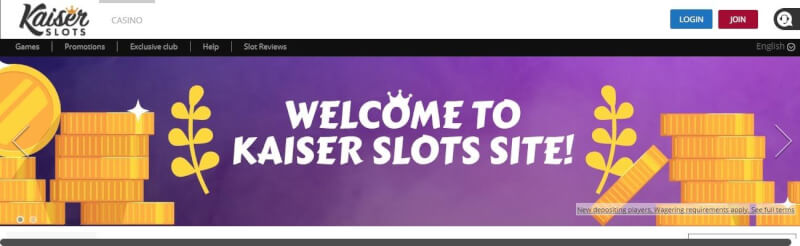 kaiserslots casino website offers gambling games, ilk depozit əlavə və yeni oyunçular üçün promosyonlar-loqosu