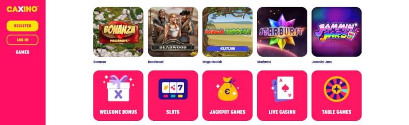 Caxino Casino Casino Lobby provide games, yuvalar, real vaxt kazinosu, jackpot games and bonuses-logo