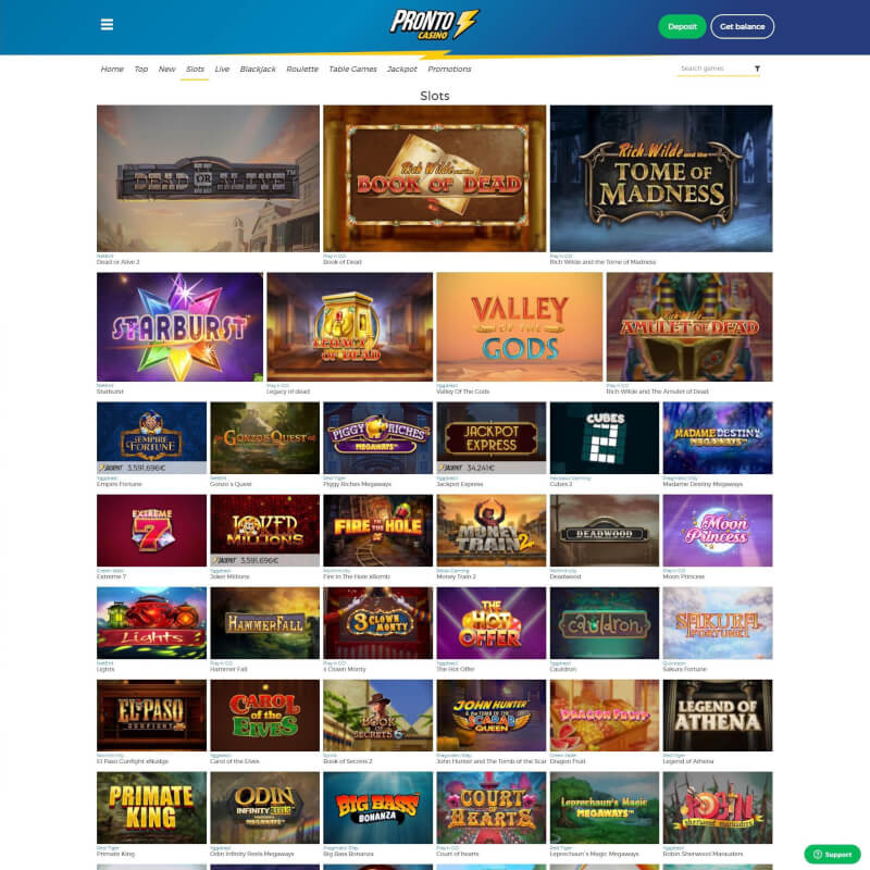 Pronto Casino screenshot 2