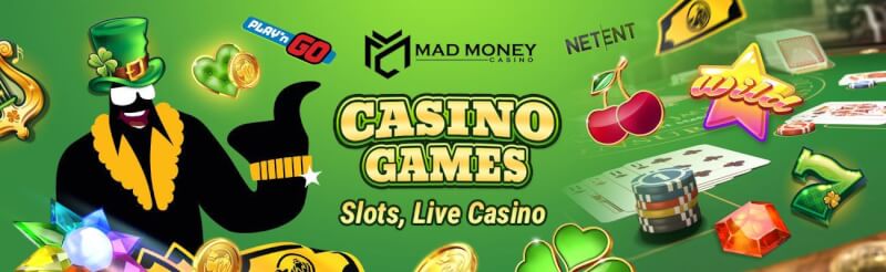 mad cash offers various casino games like slot machines, blackjack, roulette and real time casino through the most useful providers like netent, perform n go and microgaming-logo