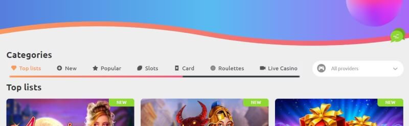 cadoola casino lobby provides slots, kartlar, roulettes, live casino-logo