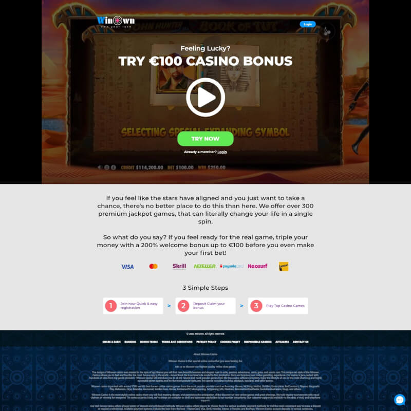 Winown Casino screenshot 1