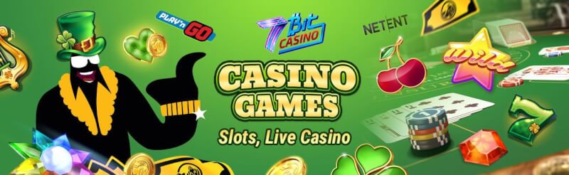 7bit casino provides different gambling games like slot machines, blackjack kimi real vaxt qumar oyunları, bakkara və rulet-loqosu