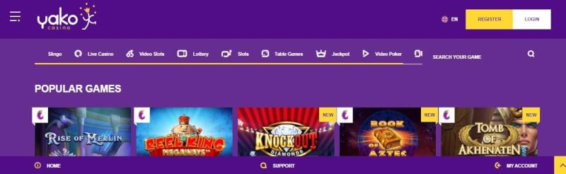 yako casino website offers gambling games, ilk depozit bonusu və yeni oyunçular üçün kampaniyalar-loqosu